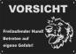 Preview: Irischer Wolfhund | Irish Wolfhound Aluminium Warnschild